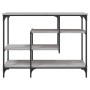 Mesa consola con estantes gris Sonoma 100x35x75 cm en Mesas auxiliares | Comprar online en Foro24