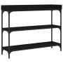 Mesa consola con estantes negro 100x30x80 cm en Mesas auxiliares | Comprar online en Foro24