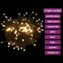 Weihnachtskugeln-Set 120-teilig mit 300 weißen und grauen LED-Spikes von vidaXL, Weihnachtsbeleuchtung - Ref: Foro24-330100, ...