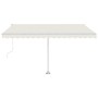 Toldo de pie automático crema 400x300 cm