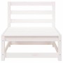 Sofás jardín sin reposabrazos 2 uds madera blanco 70x70x67 cm