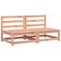 Sofás jardín sin reposabrazos 2 uds madera Douglas 70x70x67 cm