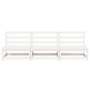 Sofás jardín sin reposabrazos 3 uds madera blanco 70x70x67 cm