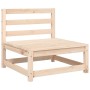 Sofá de jardín sin reposabrazos con cojines madera maciza pino