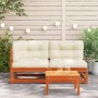 Sofá de jardín de 2 plazas con cojines madera maciza de pino