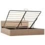 Cama canapé hidráulica cuero sintético capuchino 180x200 cm de vidaXL, Camas y somieres - Ref: Foro24-285533, Precio: 339,03 ...
