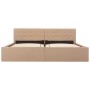 Cama canapé hidráulica cuero sintético capuchino 180x200 cm