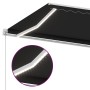 Toldo retráctil manual con LED gris antracita 450x300 cm
