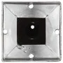 Picas de tierra 6 unidades acero galvanizado plateado 9x9x56 cm de vidaXL, Puntas para anclaje en el suelo - Ref: Foro24-1454...
