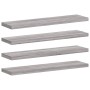 Estantes pared 2 uds madera ingeniería gris Sonoma 40x10x1,5 cm