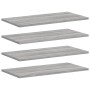 Estantes pared 4 uds madera ingeniería gris Sonoma 60x30x1,5 cm en Estanterías | Comprar online en Foro24