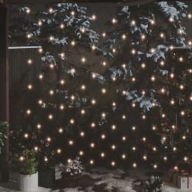 Red de luces de Navidad 204 LED blanco cálido 3x2 m