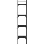 Librería de 4 estantes madera ingeniería negro 35x30x138,5 cm