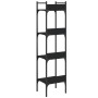 Librería de 4 estantes madera ingeniería negro 35x30x138,5 cm