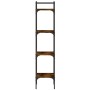 Librería de 4 estantes madera roble ahumado 35x30x138,5 cm