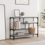 Mesa consola madera de ingeniería gris Sonoma 100x30x75 cm