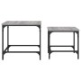 Mesas de centro apilables 2 pzas madera ingeniería gris Sonoma