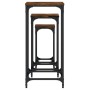 Mesas apilables 3 unidades madera ingeniería roble ahumado en Mesas auxiliares | Comprar online en Foro24