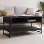 Mesa de centro madera contrachapada negro 90x50x45 cm en Mesas de centro | Comprar online en Foro24