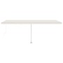 Toldo de pie retráctil manual crema 600x300 cm