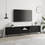 Mueble de TV con cajón madera de ingeniería negro 200x25x44 cm en Muebles TV | Comprar online en Foro24