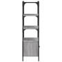 Librería 3 estantes madera ingeniería gris Sonoma 70x30x109,5cm