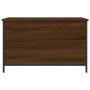 Banco almacenaje madera ingeniería marrón roble 80x42,5x50 cm
