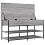 Banco zapatero madera de ingeniería gris Sonoma 100x42,5x50 cm