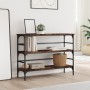 Mesa consola madera de ingeniería roble ahumado 100x32x75 cm en Mesas auxiliares | Comprar online en Foro24