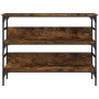Mesa consola madera de ingeniería roble ahumado 100x32x75 cm en Mesas auxiliares | Comprar online en Foro24