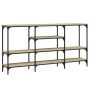 Mesa consola madera de ingeniería roble Sonoma 160x29x80 cm