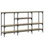Mesa consola madera de ingeniería roble Sonoma 160x29x80 cm