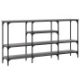 Mesa consola madera de ingeniería gris Sonoma 160x29x80 cm