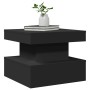 Mesa de centro con luces LED negro 50x50x40 cm en Mesas de centro | Comprar online en Foro24