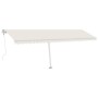 Toldo de pie automático crema 600x300 cm