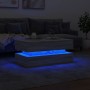 Mesa de centro con luces LED gris Sonoma 90x50x40 cm