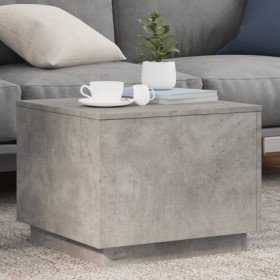 Mesa de centro con luces LED gris hormigón 50x50x40 cm en Mesas de centro | Comprar online en Foro24