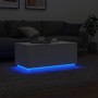Mesa de centro con luces LED blanco 90x50x40 cm