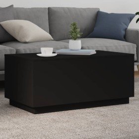 Mesa de centro con luces LED negro 90x50x40 cm en Mesas de centro | Comprar online en Foro24