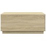 Mesa de centro con luces LED roble Sonoma 90x50x40 cm