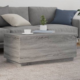Mesa de centro con luces LED gris Sonoma 90x50x40 cm en Mesas de centro | Comprar online en Foro24