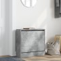 Zapatero de madera de ingeniería gris hormigón 60x21x57 cm
