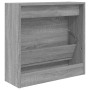 Zapatero de madera de ingeniería gris Sonoma 60x21x57 cm