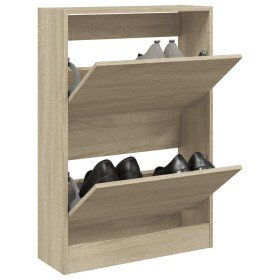 Zapatero de madera de ingeniería roble Sonoma 60x21x87,5 cm