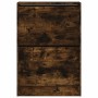 Zapatero de madera de ingeniería roble ahumado 60x21x87,5 cm
