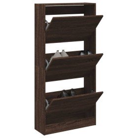 Zapatero de madera de ingeniería roble Sonoma 60x21x125,5 cm en Zapateros y organizadores de calzado | Comprar online en Foro24