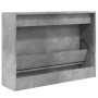 Mueble zapatero madera de ingeniería gris hormigón 80x21x57 cm