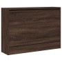 Zapatero de madera de ingeniería marrón roble 80x21x57 cm
