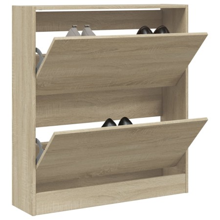 Zapatero de madera de ingeniería roble Sonoma 80x21x87,5 cm