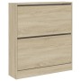 Zapatero de madera de ingeniería roble Sonoma 80x21x87,5 cm